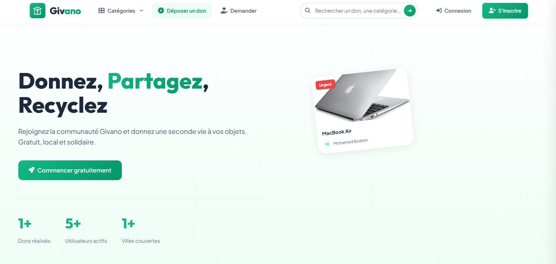 Application web/mobile de Don des objets